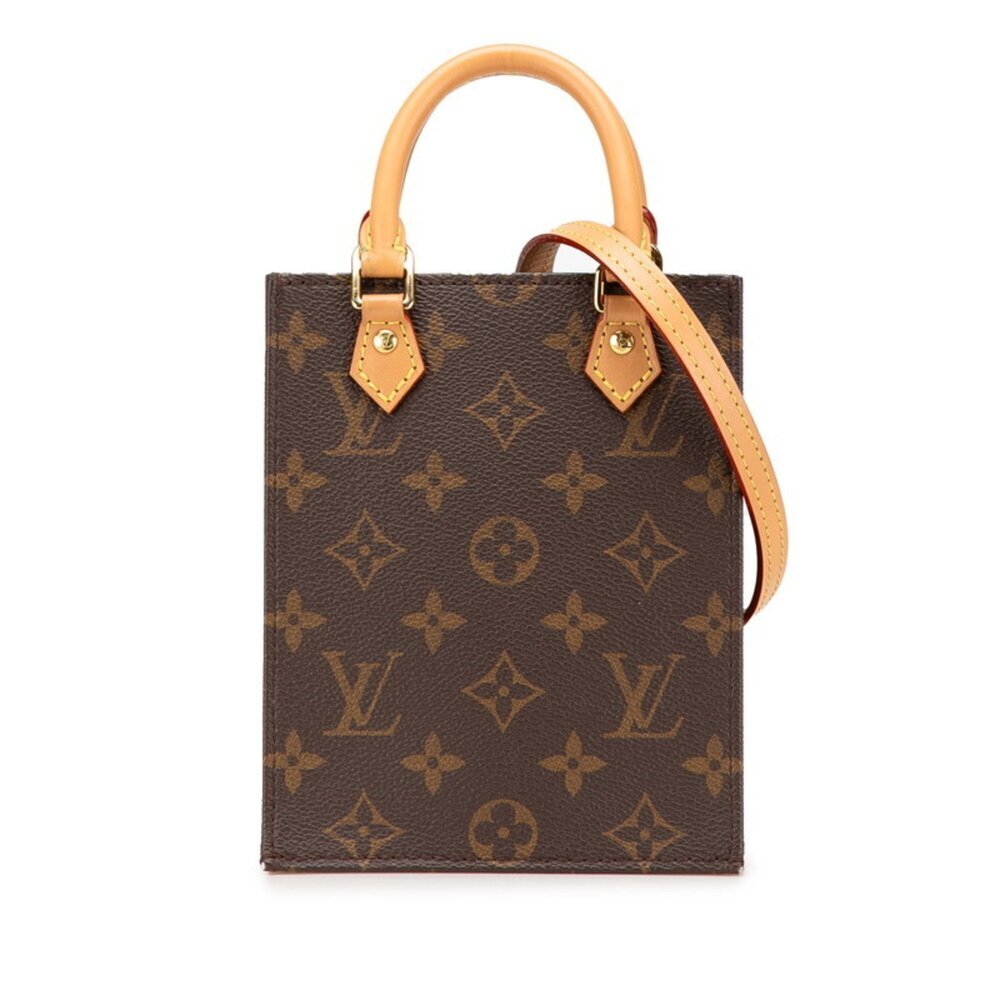 LOUIS VUITTON Authentic Brown Monogram Leather Shoulder Bag